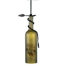  65761 - 3"W Personalized Etched Grapes Wine Bottle Mini Pendant