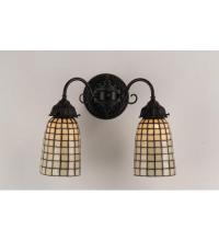  74058 - 14.5" Wide Geometric Beige 2 LT Wall Sconce