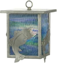  81118 - 8"W Leaping Bass Lantern Mini Pendant