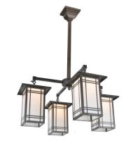  82505 - 33"W Hyde Park Wright 4 LT Chandelier