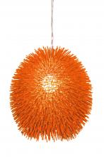  169P01OR - Urchin 1-Lt Pendant - Electric Pumpkin