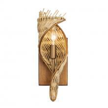  240K01BTR - Flow 1-Lt Left Sconce - Baguette/Natural Rattan