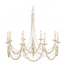  350C08CW - Brentwood 8-Lt Chandelier - Country White