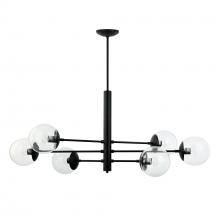 Varaluz 373N06BL - Mid-Century 6-Lt Linear Pendant - Black