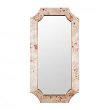  449MI28B - Farra 28x54 Wall Mirror - Poplar Burl/Weathered Brass