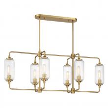  1-3026-6-322 - Holton 6-Light Linear Chandelier in Warm Brass