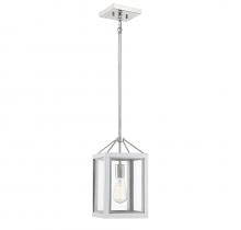 Savoy House 3-8880-1-172 - Champlin 1-Light Pendant in White with Polished Nickel Accents