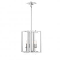 Savoy House 3-8881-4-172 - Champlin 4-Light Pendant in White with Polished Nickel Accents