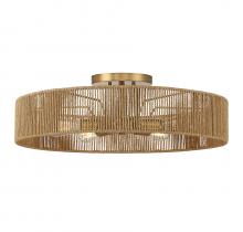 Savoy House 6-1682-5-320 - Ashe 5-Light Ceiling Light in Warm Brass and Rope