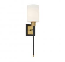 Savoy House 9-1645-1-143 - Alvara 1-Light Wall Sconce in Matte Black with Warm Brass Accents