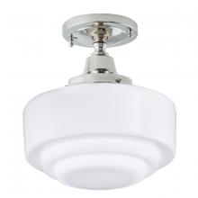 Norwell 5361F-PN-ST - Schoolhouse Flush Mount Light