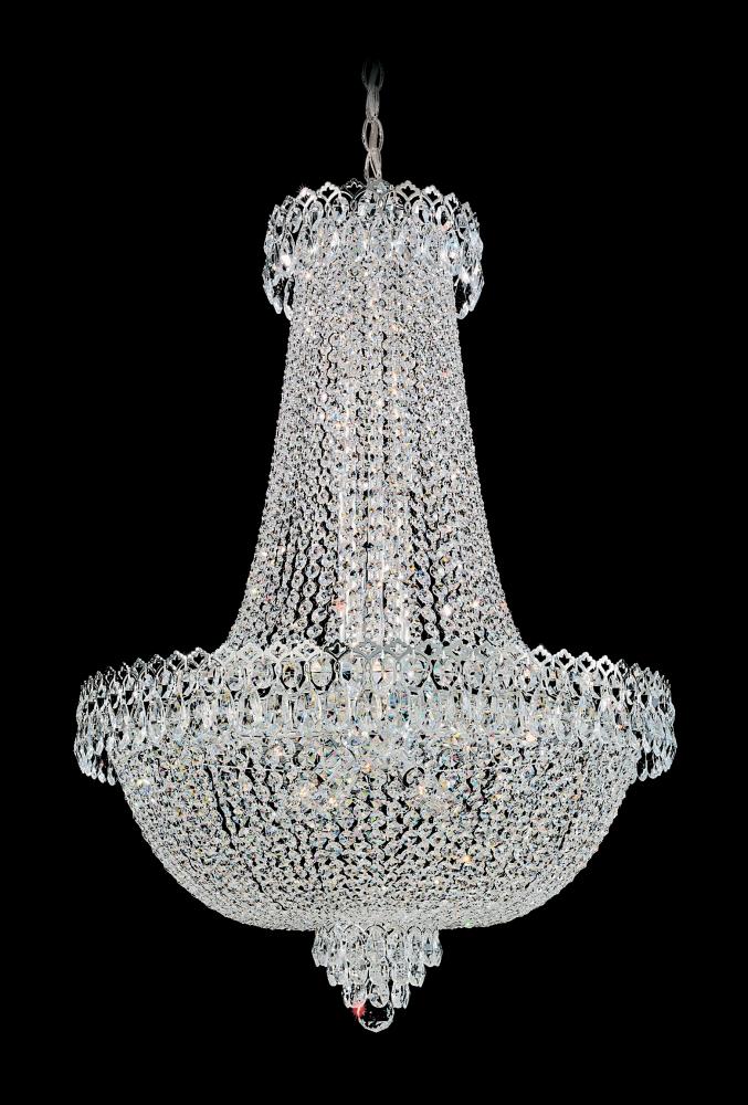 Camelot 22 Light 120V Chandelier in Polished Silver with Clear Optic Crystal
