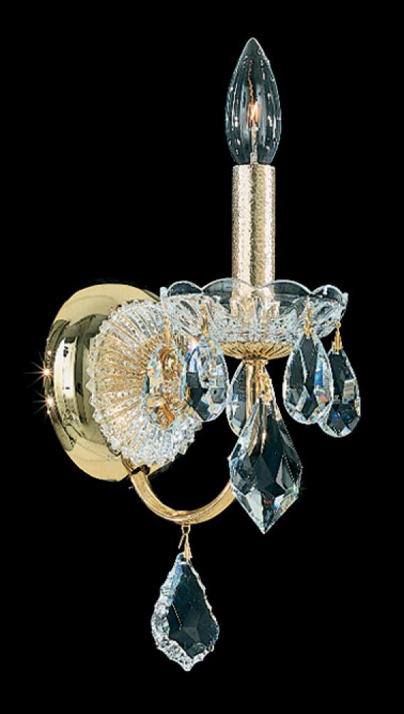 Century 1 Light 120V Wall Sconce in Etruscan Gold with Clear Heritage Handcut Crystal