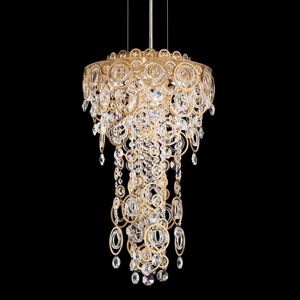 Circulus 4 Light 120V Pendant in Heirloom Gold with Clear Optic Crystal