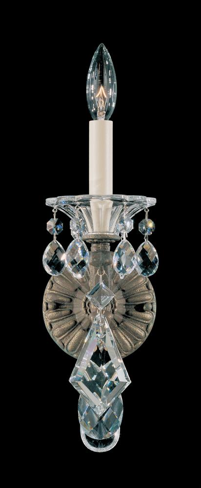 La Scala 1 Light 120V Wall Sconce in Heirloom Bronze with Clear Heritage Handcut Crystal