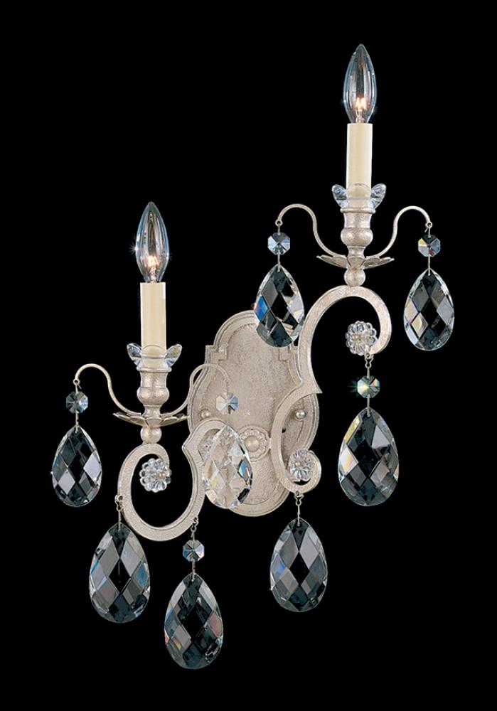 Renaissance 2 Light 120V Right Wall Sconce in Etruscan Gold with Clear Heritage Handcut Crystal