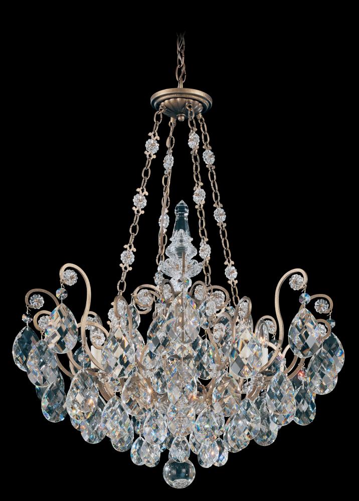 Renaissance 8 Light 120V Pendant in Heirloom Bronze with Clear Crystals from Swarovski