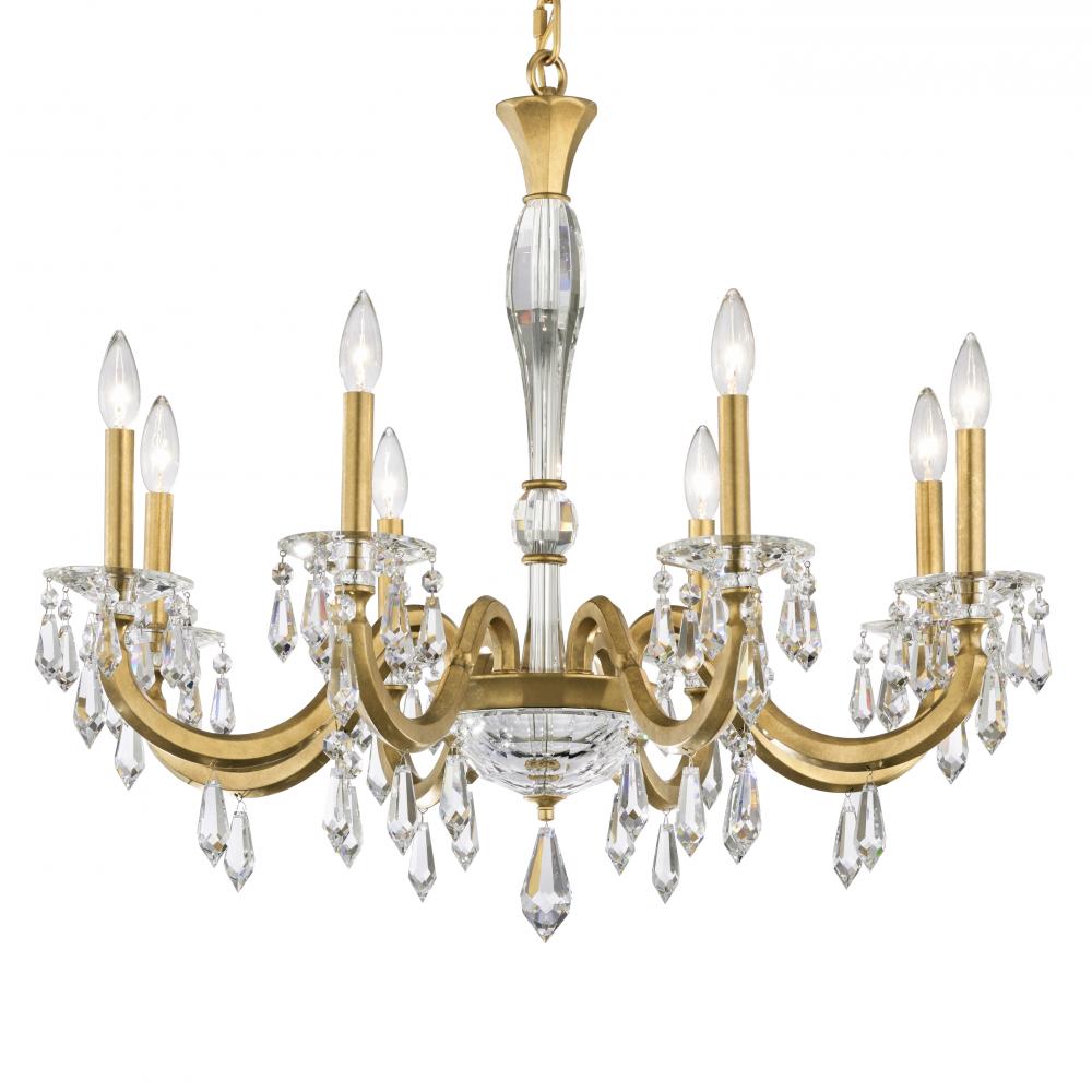 Napoli 8 Light 120V Chandelier in Black with Clear Radiance Crystal