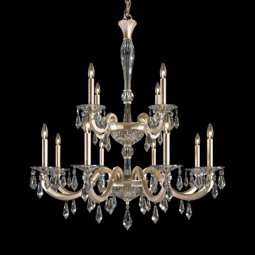 Napoli 12 Light 120V Chandelier in Black with Clear Radiance Crystal