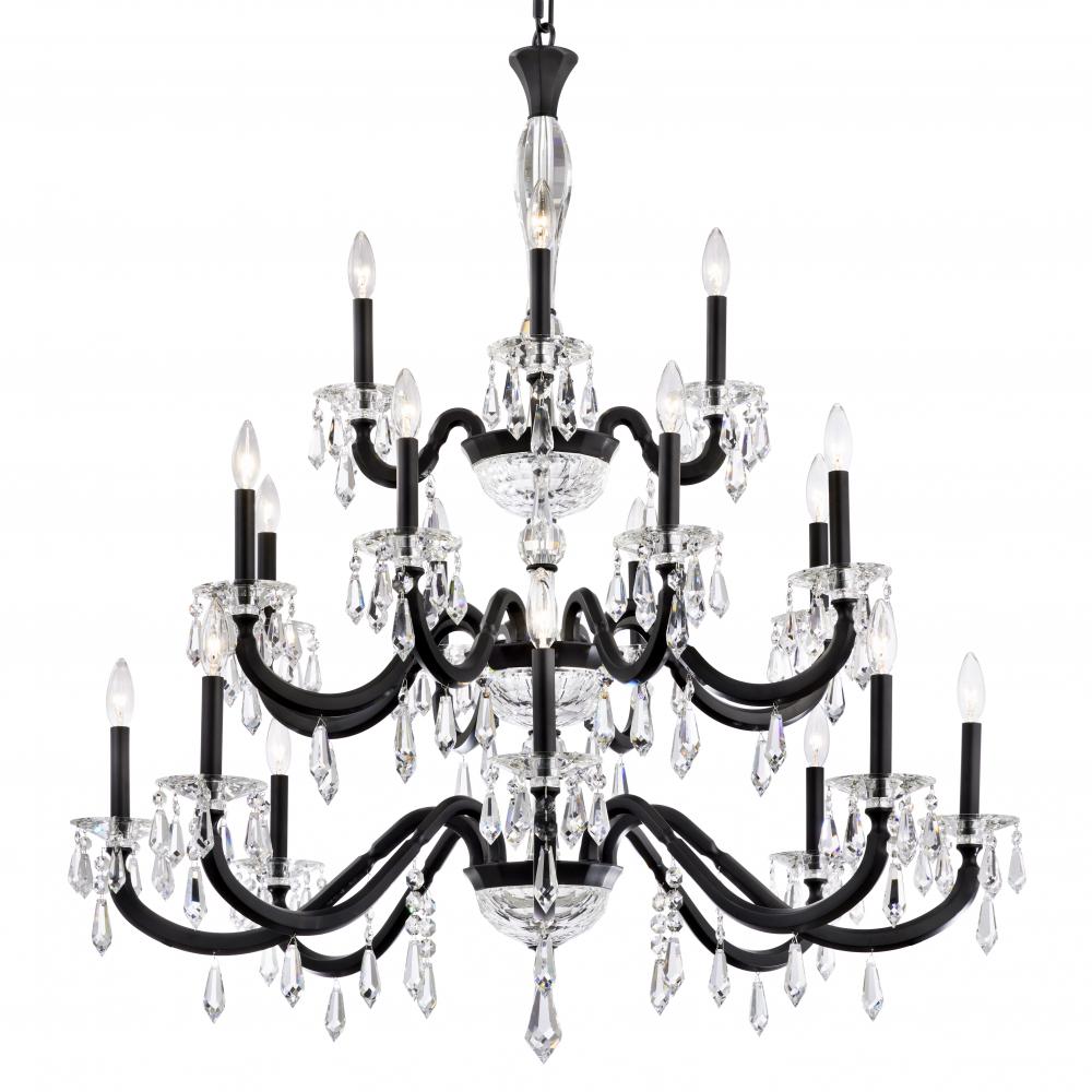 Napoli 20 Light 120V Chandelier in Heirloom Gold with Clear Radiance Crystal