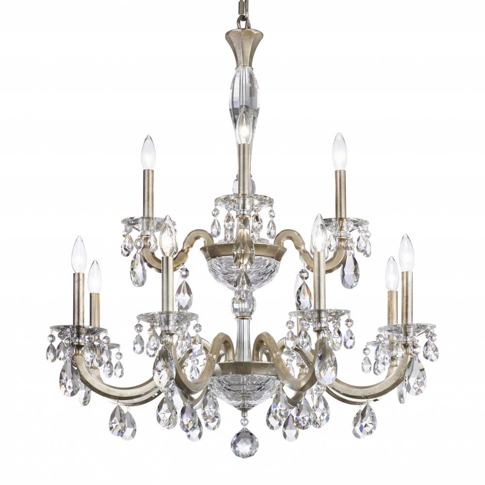 San Marco 12 Light 120V Chandelier in Black with Clear Radiance Crystal