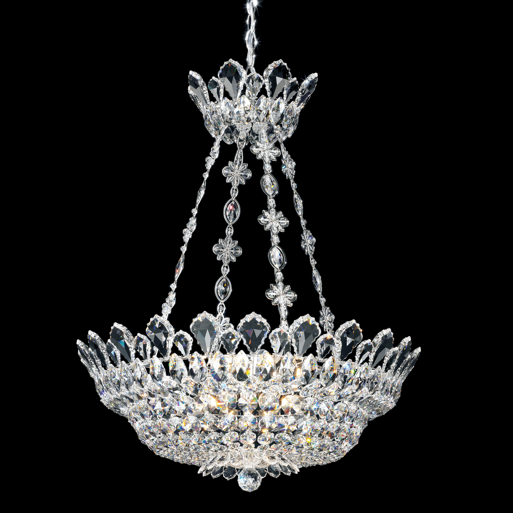 Trilliane 12 Light 110V Chandelier in Silver with Clear Crystals From Swarovski?