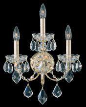 Schonbek 1870 1703-51 - Century 3 Light 110V Wall Sconce in Black with Clear Heritage Crystal