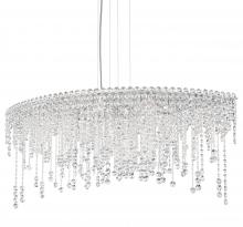 Schonbek 1870 CH4811N-401O - Chantant 8 Light 120V Linear Pendant in Polished Stainless Steel with Clear Optic Crystal