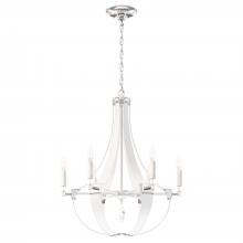 Schonbek 1870 CY1006N-LB1R - Crystal Empire 6 Light 120V Chandelier in Grizzly Black Leather with Clear Radiance Crystal
