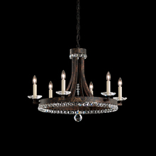  ER1006N-76H - Early American 6 Lights 110V Chandelier in Heirloom Bronze with Clear Heritage Crystal