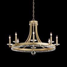  ER1008N-48H - Early American 8 Lights 110V Chandelier in Antique Silver with Clear Heritage Crystal