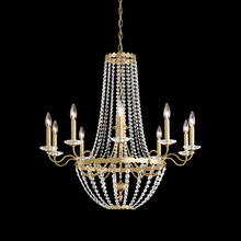  ER1018N-44H - Early American 10 Lights 110V Chandelier in Heirloom Silver with Clear Heritage Crystal