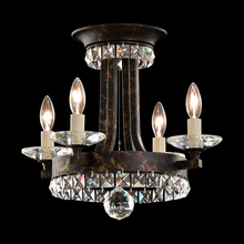  ER1201N-76H - Early American 4 Lights 110V Close-to-Ceiling in Heirloom Bronze with Clear Heritage Crystal