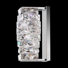  STW110N-SS1S - Glissando 10in LED 120V Wall Sconce in Stainless Steel with Clear Crystals from Swarovski
