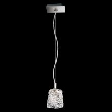  STW310N-SS1S - Glissando 7in LED 120V Mini Pendant in Stainless Steel with Clear Crystals from Swarovski