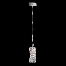  STW410N-SS1S - Glissando 12in LED 120V Mini Pendant in Stainless Steel with Clear Crystals from Swarovski