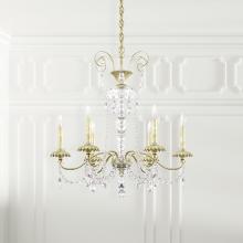 Schonbek 1870 AT1006N-44H - Helenia 6 Light Chandelier in Heirloom Silver with Clear Heritage Crystal