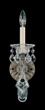  5000-48 - La Scala 1 Light 120V Wall Sconce in Antique Silver with Clear Heritage Handcut Crystal