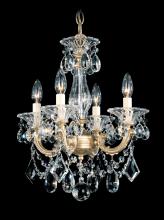 Schonbek 1870 5344-22 - La Scala 4 Light 120V Chandelier in Heirloom Gold with Clear Heritage Handcut Crystal