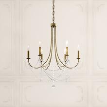  RJ1006N-76H - Verdana 6 Light Chandelier In Heirloom Bronze With Clear Heritage Crystal