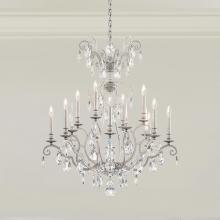  RN3872N-48H - Renaissance Nouveau 12 Light 120V Chandelier in Antique Silver with Clear Heritage Handcut Crystal