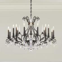  RN3892N-48H - Renaissance Nouveau 18 Light 120V Chandelier in Antique Silver with Clear Heritage Handcut Crystal