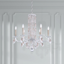  RS83061N-48H - Siena 6 Light 120V Chandelier (No Spikes) in Antique Silver with Clear Heritage Handcut Crystal