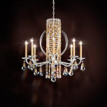  RS8308N-06H - Siena 8 Light 120V Chandelier in White with Clear Heritage Handcut Crystal