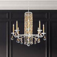  RS83081N-51H - Siena 8 Light 120V Chandelier (No Spikes) in Black with Clear Heritage Handcut Crystal