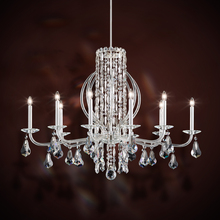  RS8310N-06H - Siena 10 Light 120V Chandelier in White with Clear Heritage Handcut Crystal