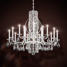  RS8315N-48H - Siena 15 Light 120V Chandelier in Antique Silver with Clear Heritage Handcut Crystal