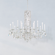  RS83151N-48H - Siena 15 Light 120V Chandelier (No Spikes) in Antique Silver with Clear Heritage Handcut Crystal
