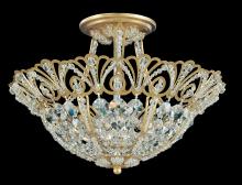 Schonbek 1870 9841-22H - 5 Light 110V Close to Ceiling in Heirloom Gold with Clear Heritage Crystal