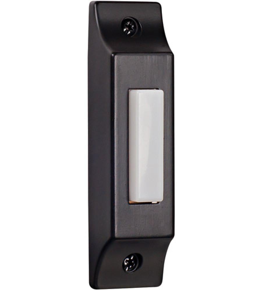Surface Mount Die-Cast Builder's Series LED Lighted Push Button in Matte Black